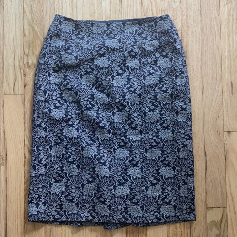 Ann Taylor Floral Print Lined Skirt